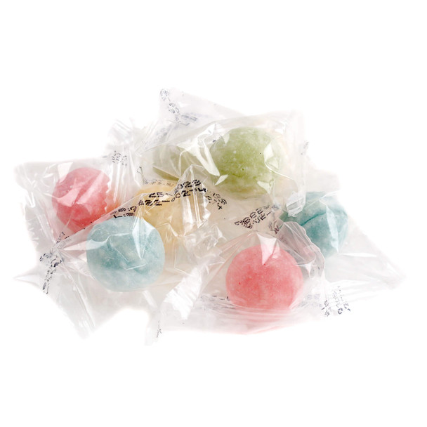 Iindividually wrapped Rose Brands assorted powder-filled sour hard candy balls