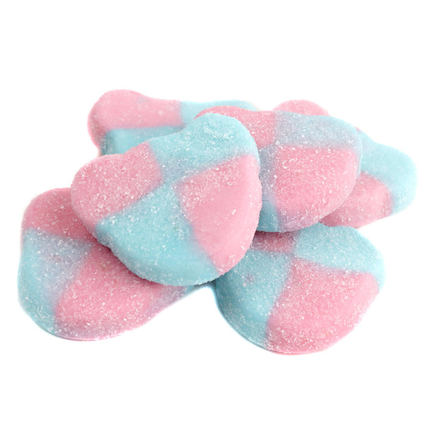 red and blue sour blueberry strawberry Swedish style gummy bears