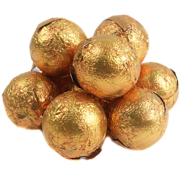 Palmer Chocofluff Marshmallow Balls, round, chocolate coated, fluffy white marshmallow, approx. 48 per lb.