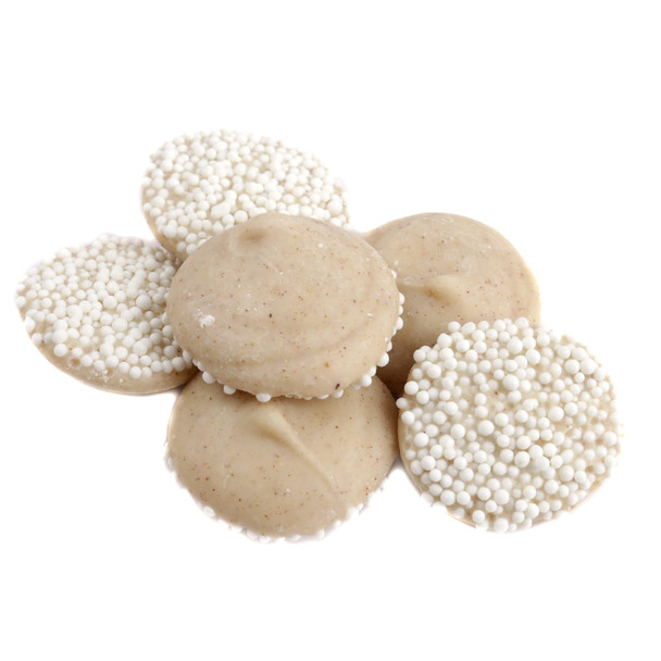 Bulk pumpkin roll nonpareil disc candies for fall snacking