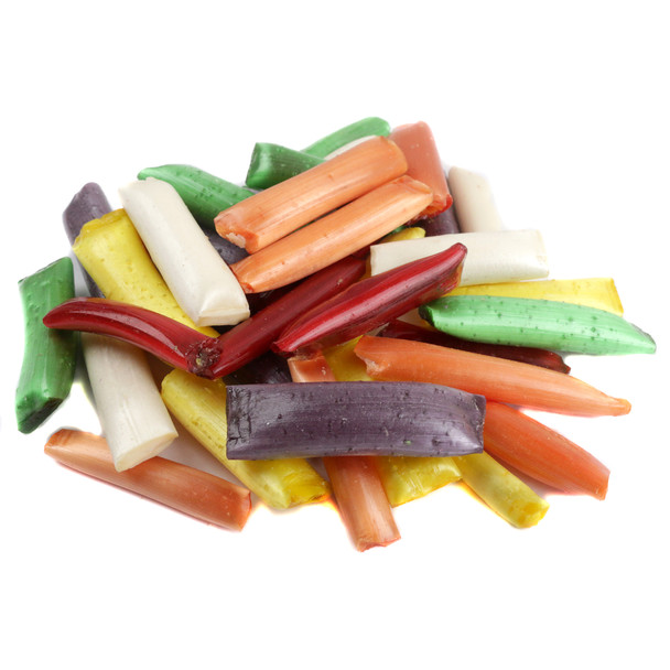 Colorful Hammond's Christmas mixed chocolate and crème filled candy straws.