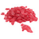 Vibrant red strawberry rock candy crystals, perfect for holiday baking, decorating desserts and candy tables.