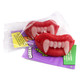 24 white Wack-O Wax Fangs, individually wrapped, classic Halloween vampire monster candy.
