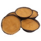Pile of Boyer Smoothie Cups Unwrapped, light brown butterscotch & peanut butter old-fashioned candy, approx 30 per pound.