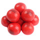 A pile of vibrant red cinnamon flavored Dubble Bubble gumballs.