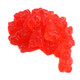 Bright red 1-inch strawberry gummy bears. Delicious fruit flavored bulk candy, approximately 145 pieces per pound.