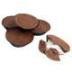 Unwrapped Boyer Mallo Cups, brown chocolate, white marshmallow, shredded coconut, approx 30 cups per lb.