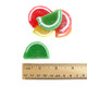 Boston Fruit Slices Mini, 5 Pound Box, soft chewy sugar-sanded candy, vibrant rainbow orange, lemon, lime, cherry.