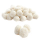 Jelly Belly Champagne Bubbles, white candy beads, gummy centers, approx 205 pieces per pound, ideal wedding candy.
