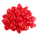 Jelly Belly Cinnamon Lovers Hearts. Fiery red, heart-shaped cinnamon jelly beans, approx 140 pieces per pound.