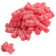 A pile of spicy, sugar-sanded red Jelly Belly Unbearably Hot Cinnamon Bears showing their dusted outer coating.