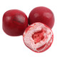 Close-up of glossy red Dubble Bubble Very Cherry gumballs