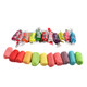 Frooties assorted fruit-flavored chewy candies, blue, green, red, multi-colored, bulk, 1 lb, approx 140 pieces.