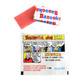 Individually wrapped pink Bazooka Original Bubble Gum, red white & blue packaging, 80 pieces per pound, Bazooka Joe comic.