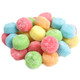 Albanese Gummy Sour Poppers, 165 pieces per pound. Rainbow of sour chewy blue, lemon, orange, cherry, green apple gummies.