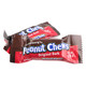 Goldenberg Peanut Chews Dark Chocolate, 1 pound bag with approximately 50 mini chewy candies, roasted peanuts.
