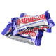 Baby Ruth Fun Size candy bar in classic brown wrapper. Milk chocolate, peanuts, caramel, nougat filling.