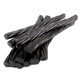 Kenny's Jumbo Twists black licorice candy, approximately 40 dark black, thick, chewy twists, made in USA.