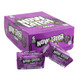 Now and Later Grape candy, 24 packs with 6 purple taffy squares each, individually wrapped, delicious grape flavor.