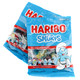 Haribo Smurfs Gummies, 4oz bag, vibrant blue, Smurf-shaped, soft chewy blue raspberry flavor candy.