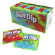 Vibrant Wonka Fun Dip, 48 packs with Cherry Yum Diddly Dip, Razz Apple Magic Dip fruit flavors.