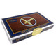 24 gold foil individually wrapped solid milk chocolate cigars in an elegant gift box.