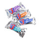 Multiple 3 Musketeers Fun Size candy bars, bite-sized, rich milk chocolate, fluffy nougat, silver wrappers.
