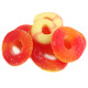 Trolli Peach Rings, peach-colored chewy gummy rings, dusted with white sanding sugar, approx 64 per pound.