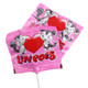 40 individually wrapped red, cherry-flavored, heart-shaped Luv Pops lollipops, perfect for Valentine's Day.