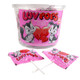 Red heart-shaped Luv Pops, 40 cherry-flavored lollipops, individually wrapped for Valentine's Day.