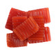 Red Licorice Tire Tracks candy, soft chewy strawberry flavored, unique tire track shape, imported from Finland.