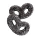 Black Licorice Pretzels, soft twisted sugar-coated chewy candy, rich bold flavor, Made in Holland by Gerrit Verburg.