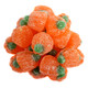 Orange sugared jelly pumpkins, small and unwrapped, approx 50 per pound. Bulk Halloween candy.