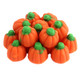 Bright orange mini Mellowcreme Pumpkins, marshmallow flavor, approximately 45 per pound, by Zachary for Halloween.