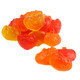 Albanese Gummy Pumpkins, orange, yellow, wild cherry, pumpkin flavored Halloween candy, smiling faces, 35 per pound.