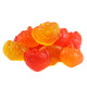 Albanese Gummy Pumpkins, smiling orange, yellow, and red Halloween candy, approx 35 per pound.