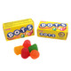 Single, pocket-sized yellow Dots Mini Boxes showing the classic retro branding, perfect for trick-or-treating or party favors