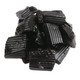 Finnska Black Licorice Ripples, bite-sized, firm, black candy pieces with distinctive ripples, Gerrit Verburg brand.