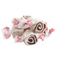 Taffy Town Salt Water Taffy, Cinnamon Roll. Brown and white swirled chewy candy, approx. 65 pieces per pound, USA.