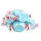 Blue raspberry whipped salt water taffy, approx 60 blue pieces per pound, great for candy bowls or baby shower favors.