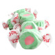 Taffy Town Salt Water Taffy Watermelon, approx 65 pieces, pink inside, green outside, chewy.