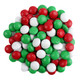 Pile of red, white, green Christmas Milk Chocolate Gems, crunchy candy shells. Approx 400 per pound.