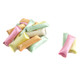 Old Fashioned Pastel Chocolate Straws, 2 inch, assorted colors. Crispy shell, smooth chocolate center. Christmas holiday candy, USA.