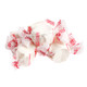 Bright red Salt Water Taffy Peppermint, approx 65 pieces per pound. Gluten-free, USA-made Christmas candy.