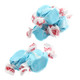 Taffy Town Salt Water Taffy Blueberry, individually wrapped blue candies, 65 pieces per pound, juicy flavor.