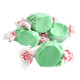 Crisp, juicy green apple Salt Water Taffy. Bright green candy pieces, approx 65 per pound. Made in USA.
