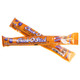 Box of 36 Chick O Stick crunchy peanut candies, tan, sprinkled with white toasted coconut.
