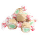 Taffy Town Salt Water Taffy, green apple pie flavor, light, fluffy, about 65 pieces per pound, USA made, gluten-free.