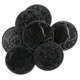 Fort Knox Black Chocolate Coins, premium milk chocolate, black foil, US half dollar design, 1.5 inch, approx 80 per pound.