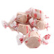Vibrant red and brown Cherry Cola Salt Water Taffy by Taffy Town, approx 65 chewy, juicy pieces per pound.